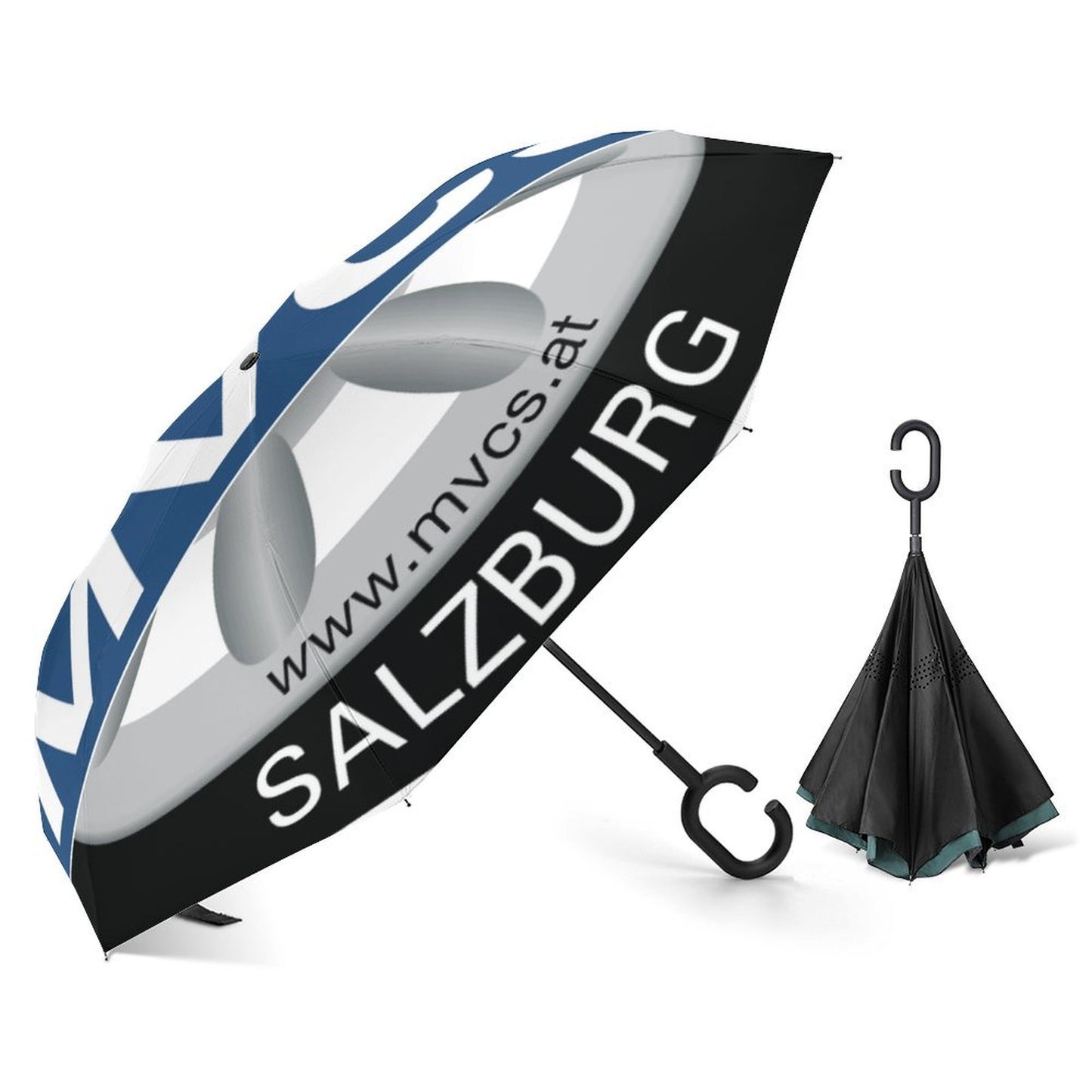 Ombrello Inverso Personalizzato per Auto | Antivento Doppio Strato Pongee