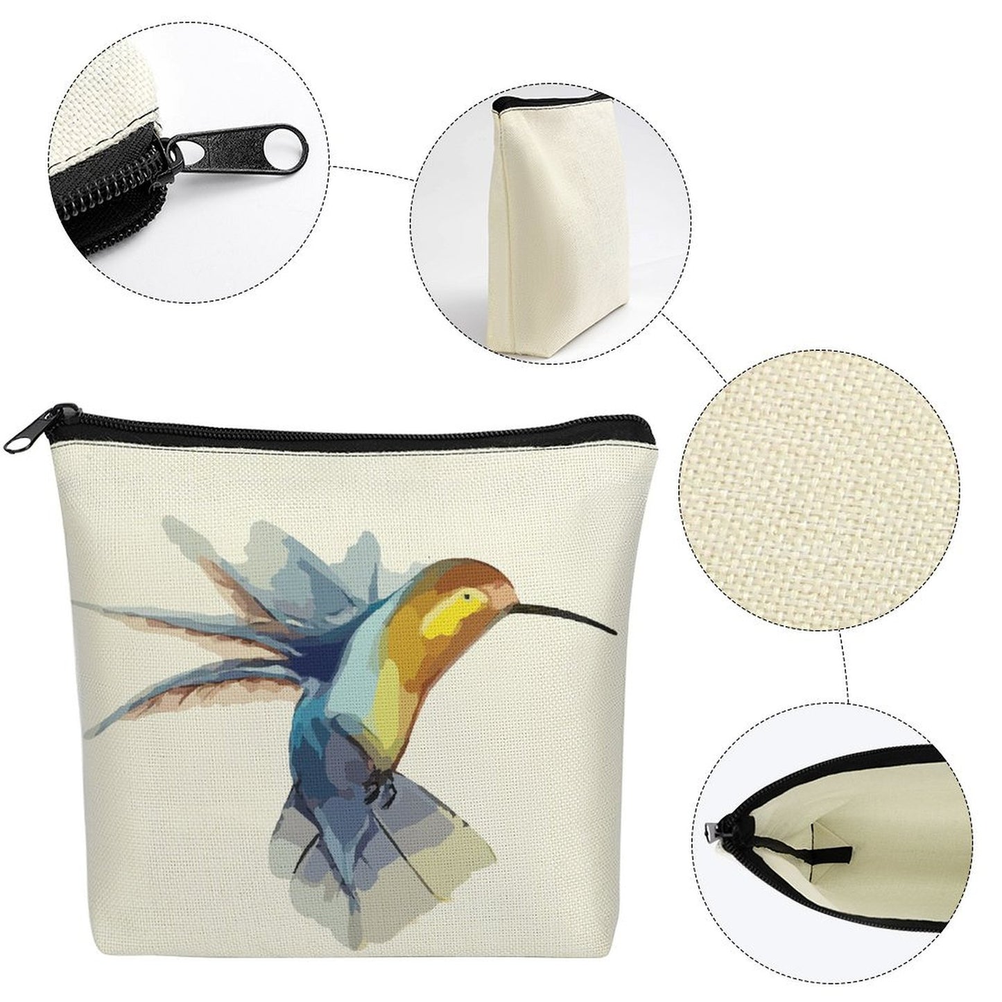 Pochette in Lino Personalizzata con Foto | Beauty Case Naturale